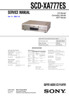 Sony SCD-XA777ES - Service Manual 
